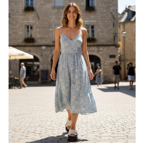 ππππππΎπππΏπ€Quilted Cross Over Strap Flat Nude - Picture 4 of 12